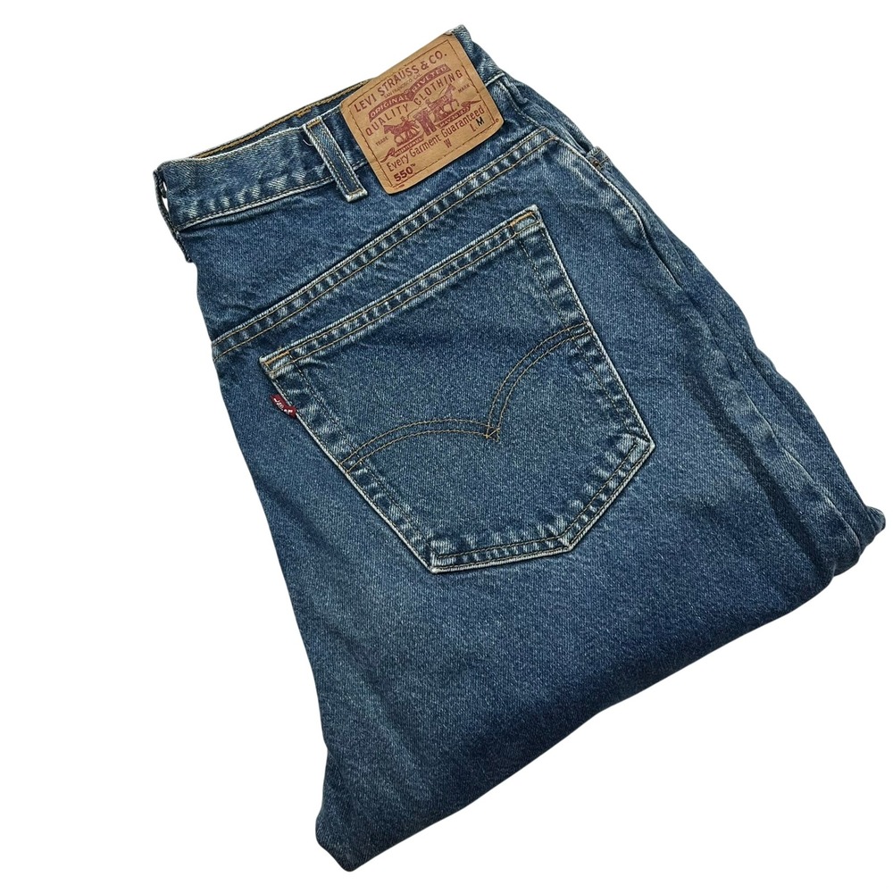 Levi's 550 Relaxed Fit Tapered Leg Jeans Women 16M (fits 34X31) Vintage 90s Blue